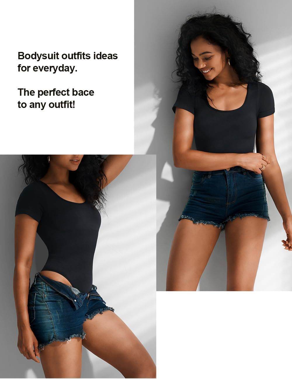 European And American Square-neck Cinched Corset Close-fitting Seamless Short Sleeve T-back - Holy Mango Store