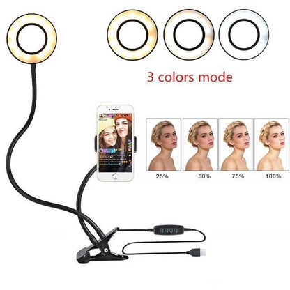 LED Selfie Ring Light for Live Adjustable Makeup Light-8cm Stand - Holy Mango Store