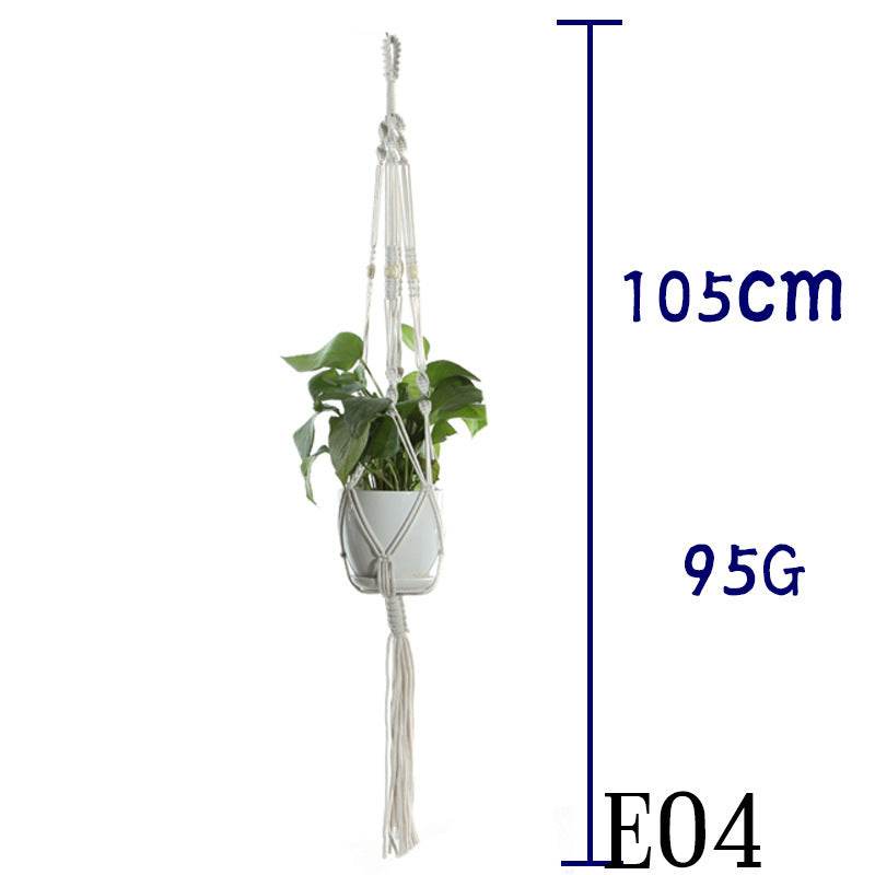 Flower Pot Net Bag Beige Cotton Rope Indoor Plant Hanger Hanging Basket Sling - Holy Mango Store