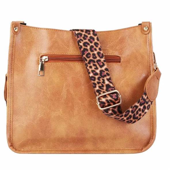 Women Fashion Leather Crossbody Bag Shoulder Bag Casual Handbag With Flexible Wearing Styles Adjustable Guitar Strap - Holy Mango Store
