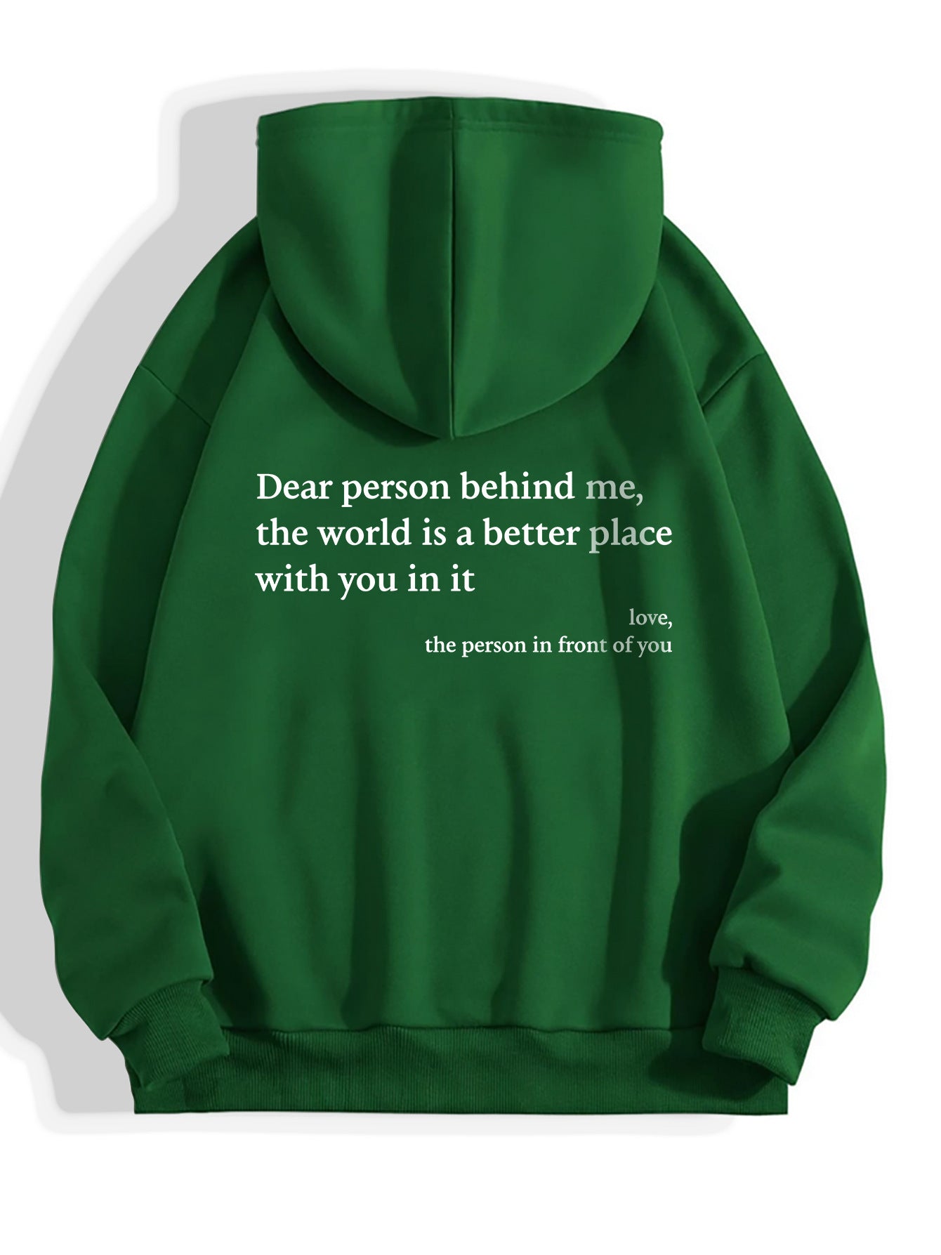 Unisex Plush Letter Hoodie – Cozy Drawstring Pullover with Kangaroo Pocket