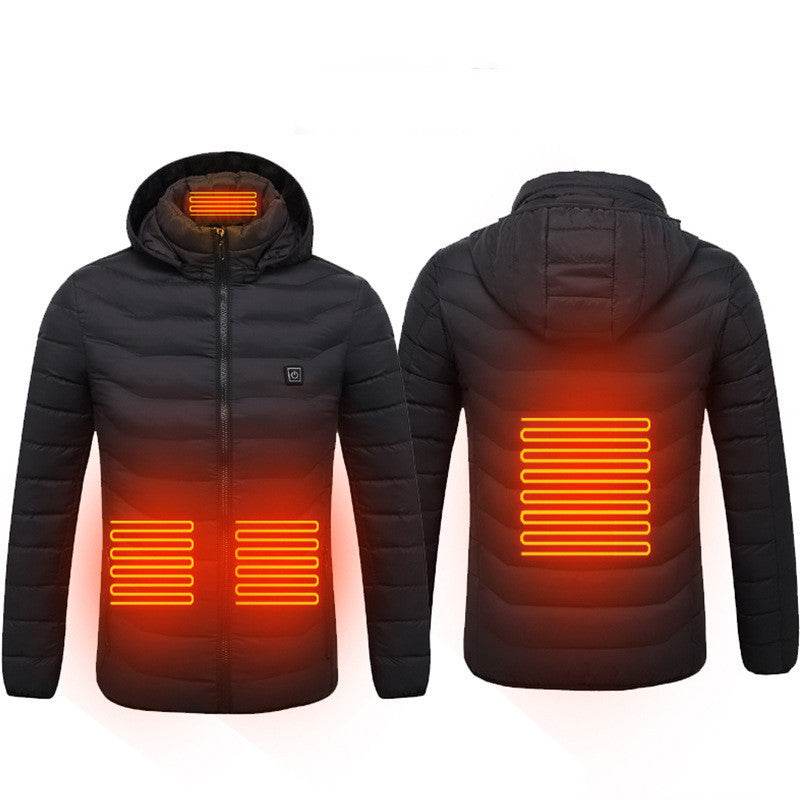 New Heated Jacket Coat USB Electric Jacket Cotton Coat Heater Thermal Clothing Heating Vest Men's Clothes Winter - Holy Mango Store