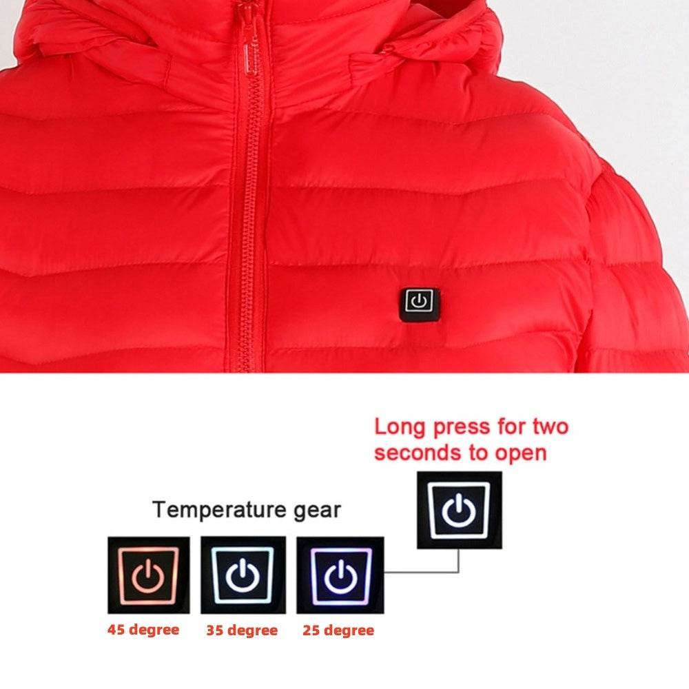 New Heated Jacket Coat USB Electric Jacket Cotton Coat Heater Thermal Clothing Heating Vest Men's Clothes Winter - Holy Mango Store