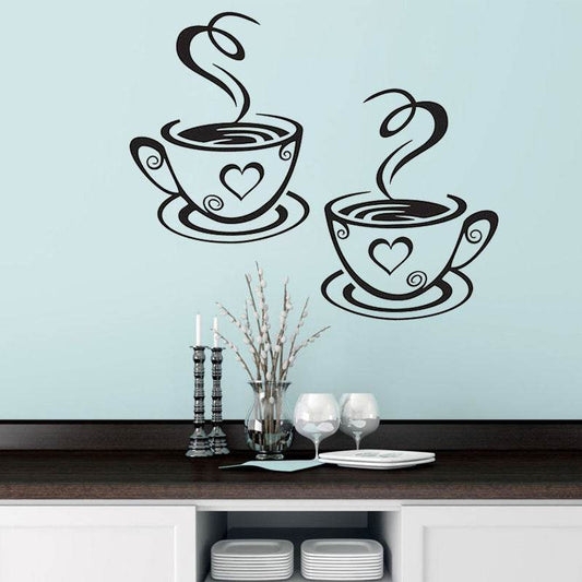 Cup Coffee Removable Wall Sticker Decorative Painting - Holy Mango Store