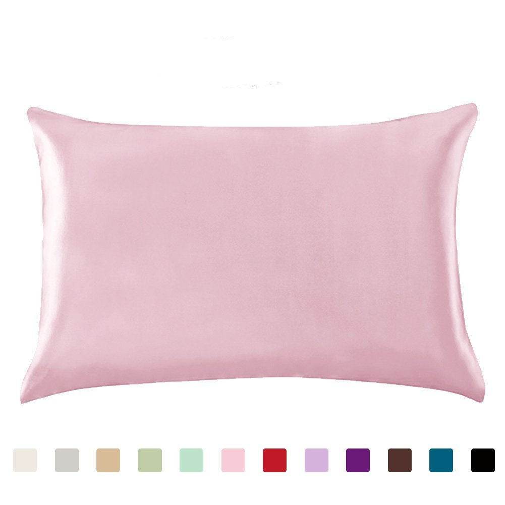Pillowcase Satin Solid Color Simulation Silk Single Pillowcase Ice Silk Pillowcase - Holy Mango Store