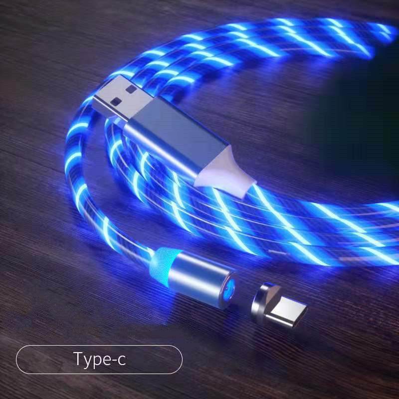 Magnetic Charging Cable Streamer Fast Charging Cable Lighting Micro USB Cable LED Magnet Charger Type-C Cable - Holy Mango Store