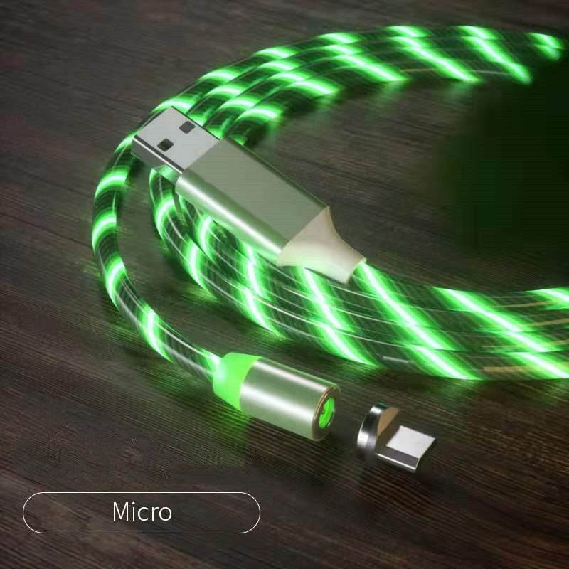 Magnetic Charging Cable Streamer Fast Charging Cable Lighting Micro USB Cable LED Magnet Charger Type-C Cable - Holy Mango Store