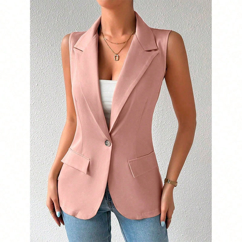 Women's Sleeveless Vest Blazer