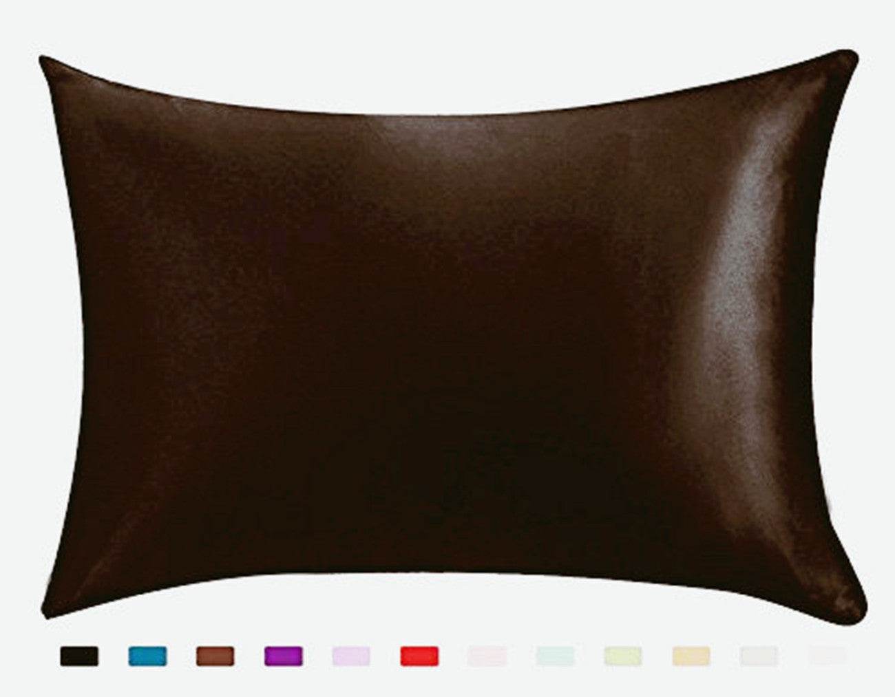 Pillowcase Satin Solid Color Simulation Silk Single Pillowcase Ice Silk Pillowcase - Holy Mango Store