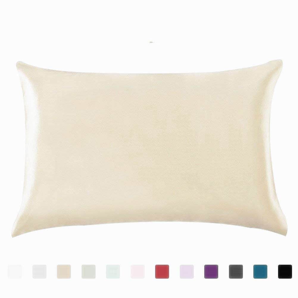 Pillowcase Satin Solid Color Simulation Silk Single Pillowcase Ice Silk Pillowcase - Holy Mango Store