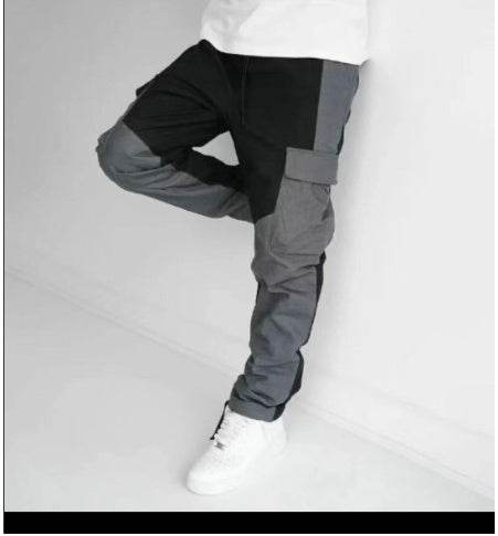 Large Pocket Stitching Trousers Men's Loose Feet - Holy Mango Store