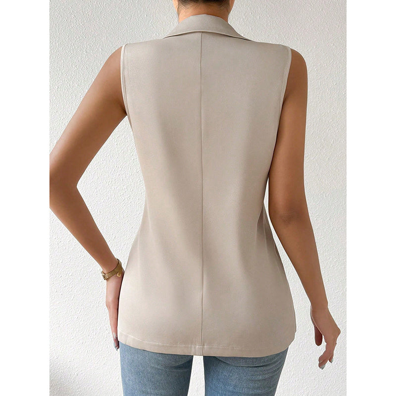 Women's Sleeveless Vest Blazer