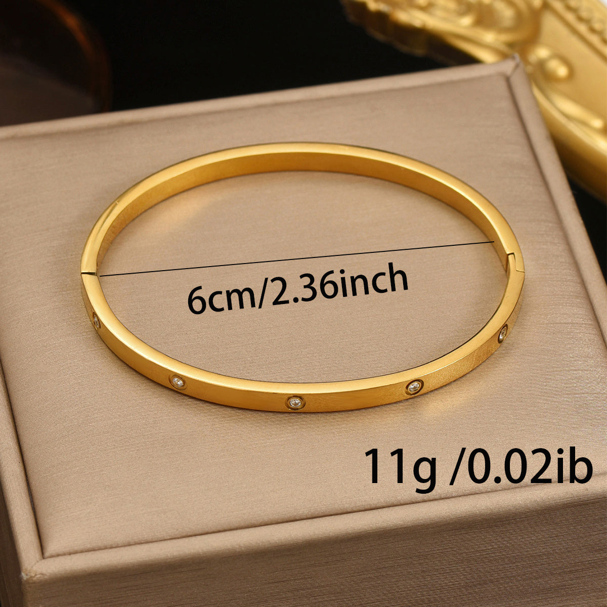 Gold Slim Cuff Bracelet – 18K Plated Minimalist Style