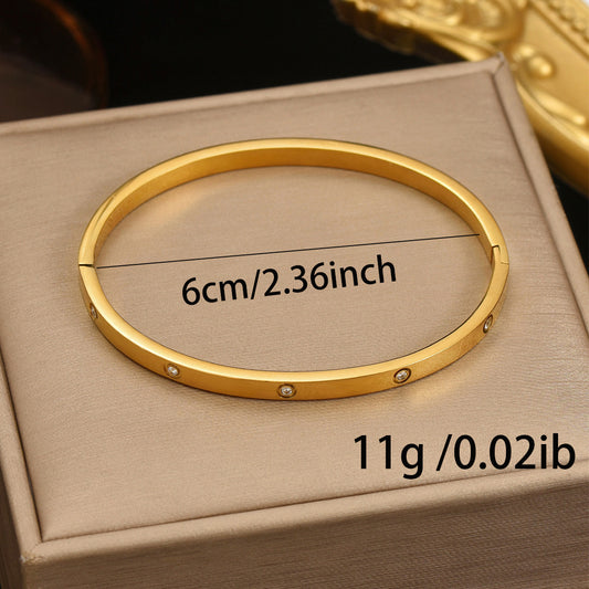 Gold Slim Cuff Bracelet – 18K Plated Minimalist Style