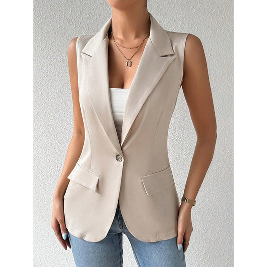 Women's Sleeveless Vest Blazer