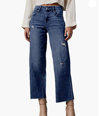 Women's High-Waisted Loose Fit Denim Jeans