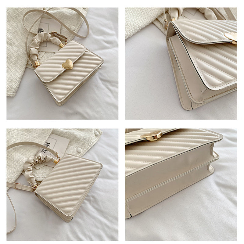 Love Metal Chain Shoulder Bag – Chic Small Square Handbag