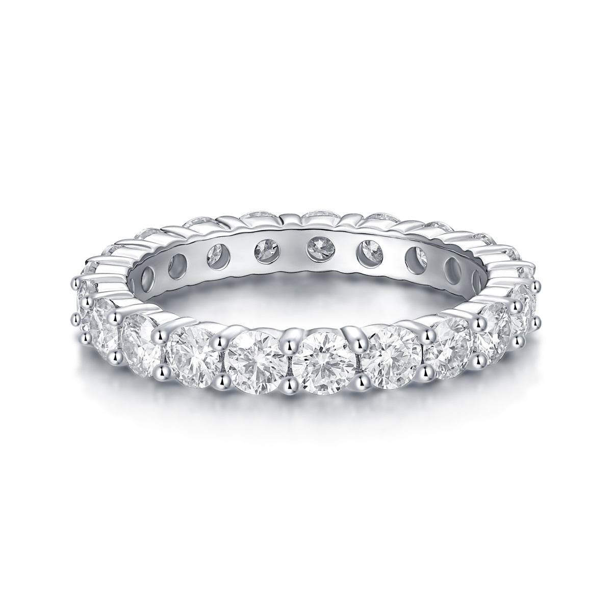 Luxury Fashion Diamond Ring, Row Diamond Ring, Moissanite Silver Ring, Jewelry - Holy Mango Store