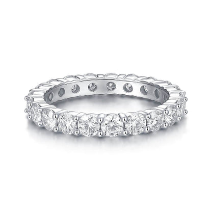 Luxury Fashion Diamond Ring, Row Diamond Ring, Moissanite Silver Ring, Jewelry - Holy Mango Store