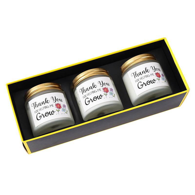 Set Of 3 Scented Candles - Text And Patterns Can Be Printed On The Surface - Holy Mango Store