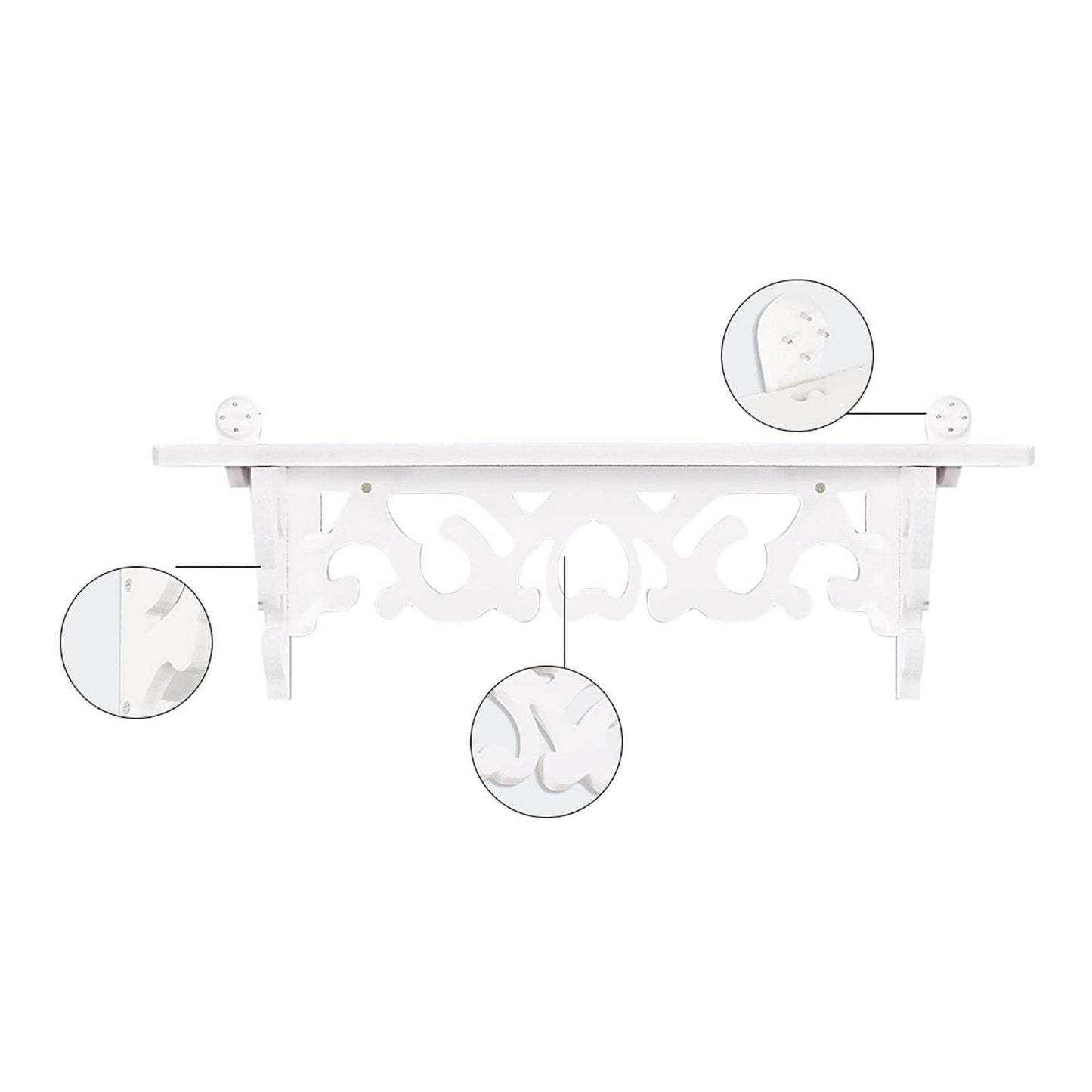 Set of 3 Shabby Floating Wall Shelves Bookshelf Display Wall Shelf Storage Rack - Holy Mango Store