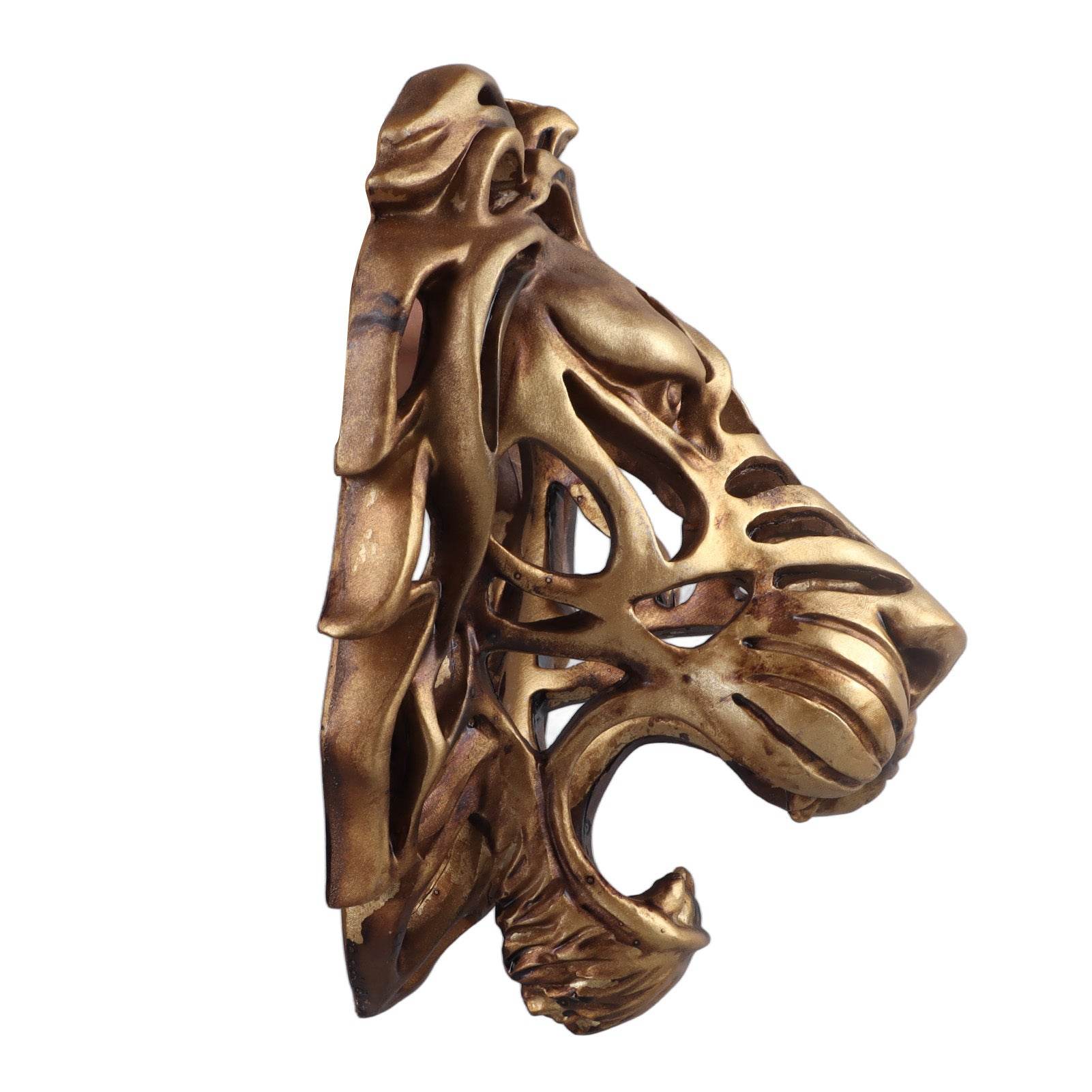 Lion Head Art Wall Decor Resin Vivid Lion Head Wall Mounted Art Sculpture for Living Room - Holy Mango Store