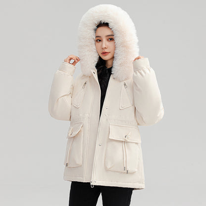 Horn Button Parka Women's Loose Coat