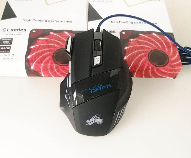 Wired Gaming Mouse 5500DPI 7-Color LED Backlight Optical Mouse Gamer USB 7 Buttons PC Gamer Computer Laptop Desktop Mice - Holy Mango Store