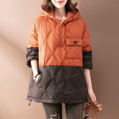 Lightweight Hooded Cotton Coat – Mid-Length & Cozy
