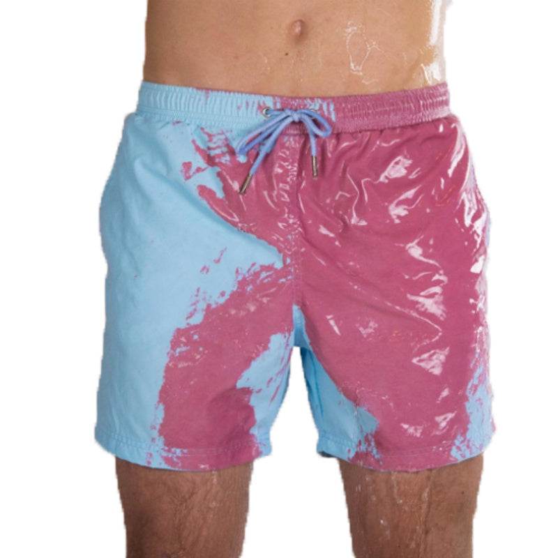 Magical Change Color Beach Shorts Summer Men Swimming Trunks Swimwear Swimsuit Quick Dry bathing shorts Beach Pant - Holy Mango Store