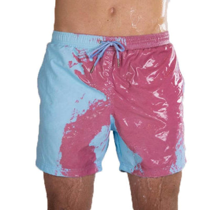 Magical Change Color Beach Shorts Summer Men Swimming Trunks Swimwear Swimsuit Quick Dry bathing shorts Beach Pant - Holy Mango Store