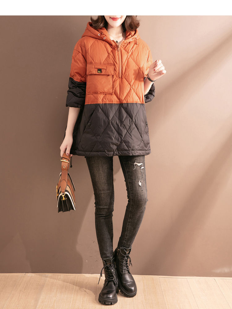 Lightweight Hooded Cotton Coat – Mid-Length & Cozy