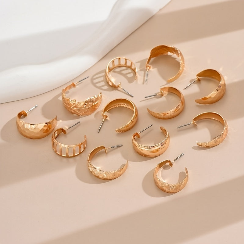 Liquid Metal Fusion Prism Stud Earrings – 14K Gold & Silver Set