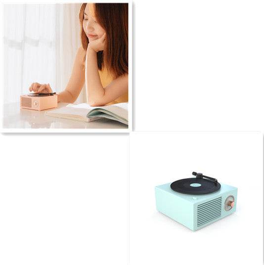 Wireless mini portable retro phonograph Bluetooth-compatible speaker - Holy Mango Store