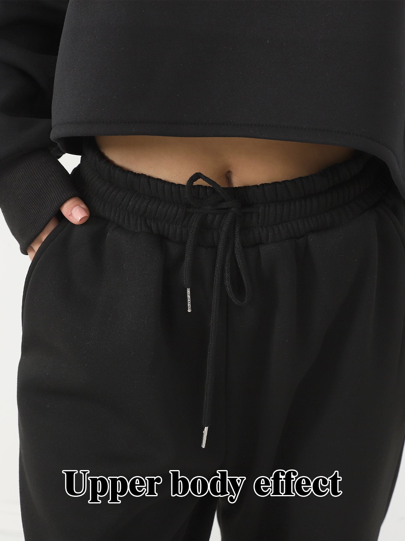 Women's 2-Piece Hoodie Set – Cropped Sweatshirt & Joggers