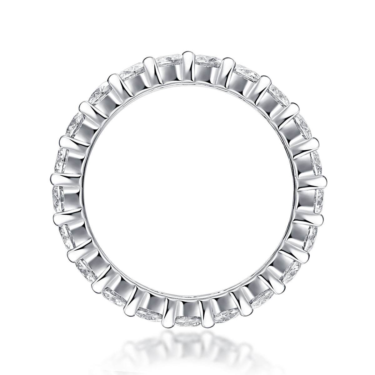 Luxury Fashion Diamond Ring, Row Diamond Ring, Moissanite Silver Ring, Jewelry - Holy Mango Store