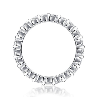 Luxury Fashion Diamond Ring, Row Diamond Ring, Moissanite Silver Ring, Jewelry - Holy Mango Store