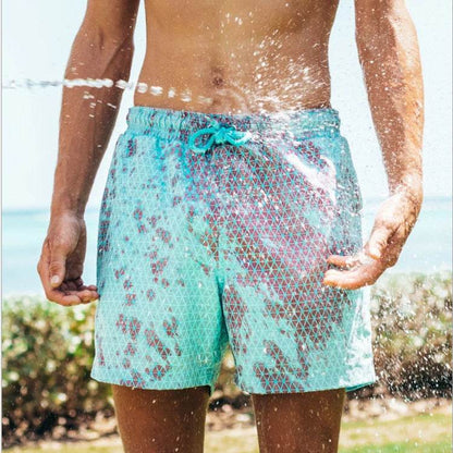Magical Change Color Beach Shorts Summer Men Swimming Trunks Swimwear Swimsuit Quick Dry bathing shorts Beach Pant - Holy Mango Store