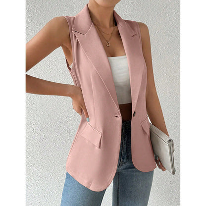 Women's Sleeveless Vest Blazer