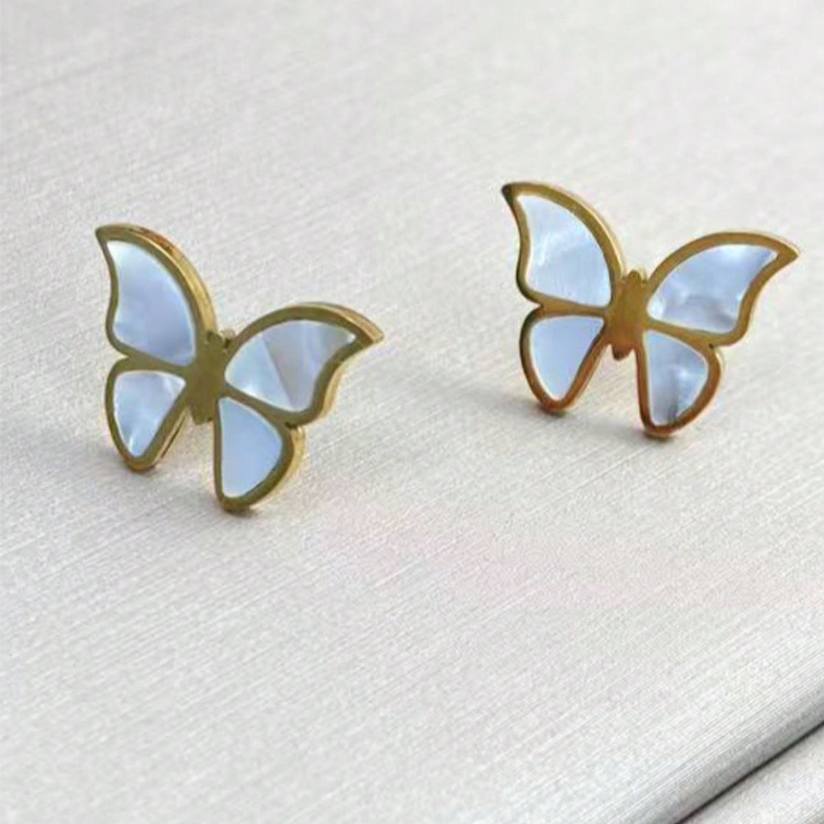 18K Gold Butterfly Jewelry Set – Elegant 4PC Gift for Her