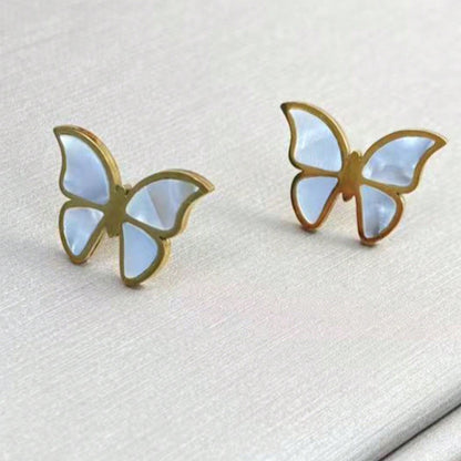 18K Gold Butterfly Jewelry Set – Elegant 4PC Gift for Her