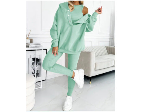 Women’s Vest Hoodie & Pants Set – Sleek 2‑ or 3‑Piece Active Luxe