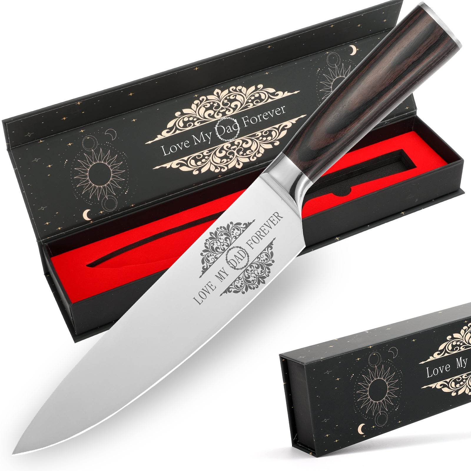 Gifts For Dad, Mom, Wife, Husband 8 Inch Chef Knife For Fathers Day Dad,Valentines Day, Mothers Day Gifts, Japanese 5cr15mov Kitchen Gyuto Chef Knives With Sheath - Holy Mango Store