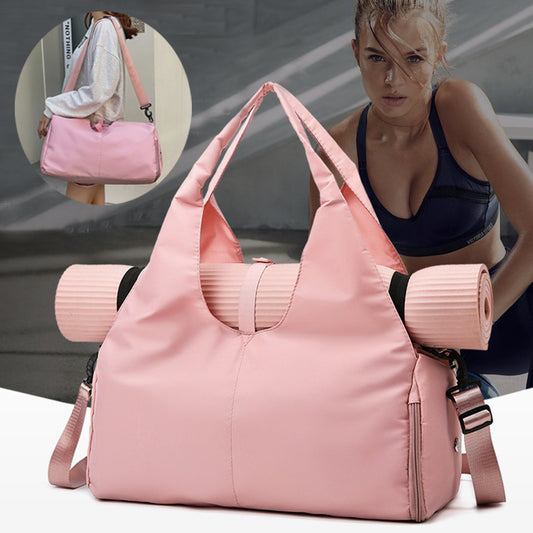 Women’s Yoga Travel Tote – With Mat Holder & Wet/Dry Separation