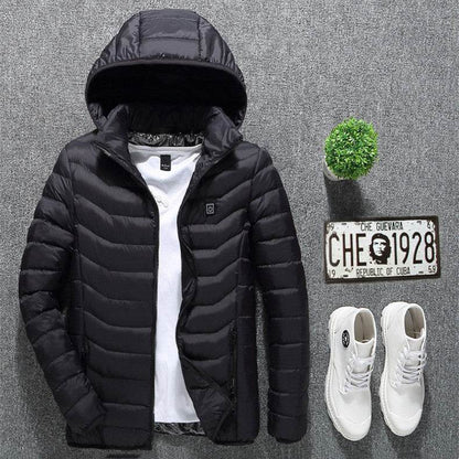 New Heated Jacket Coat USB Electric Jacket Cotton Coat Heater Thermal Clothing Heating Vest Men's Clothes Winter - Holy Mango Store