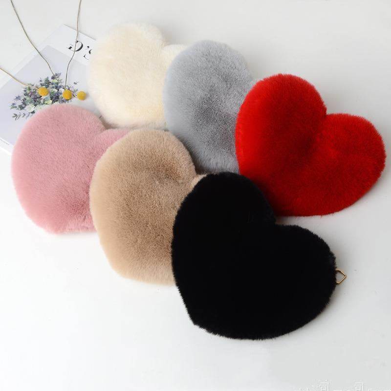 Love Bags For Women Plush Chain Shoulder Bags Valentine's Day Party Bag - Holy Mango Store