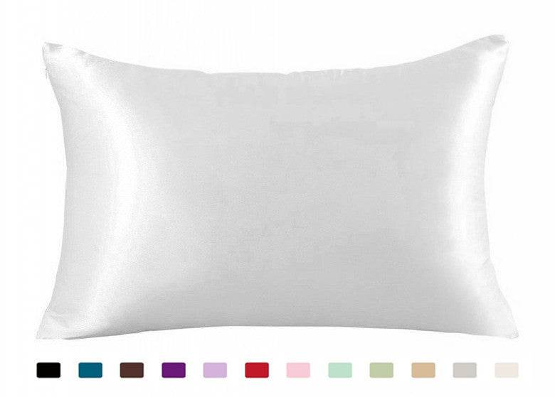Pillowcase Satin Solid Color Simulation Silk Single Pillowcase Ice Silk Pillowcase - Holy Mango Store