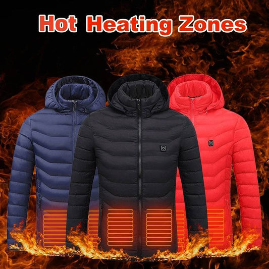 New Heated Jacket Coat USB Electric Jacket Cotton Coat Heater Thermal Clothing Heating Vest Men's Clothes Winter - Holy Mango Store