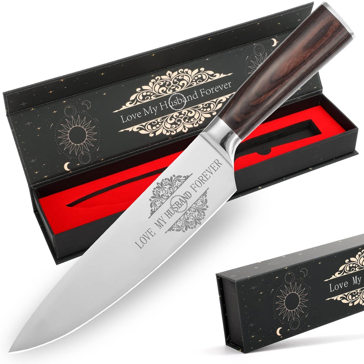 Gifts For Dad, Mom, Wife, Husband 8 Inch Chef Knife For Fathers Day Dad,Valentines Day, Mothers Day Gifts, Japanese 5cr15mov Kitchen Gyuto Chef Knives With Sheath - Holy Mango Store