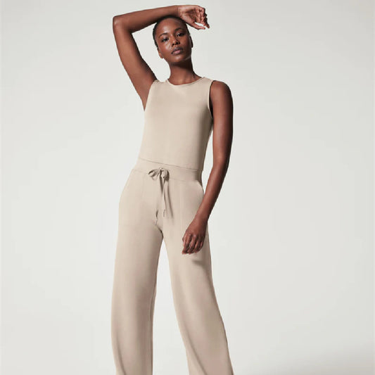 Women's Sleeveless Lace-Up Jumpsuit – One-Piece Pantsuit